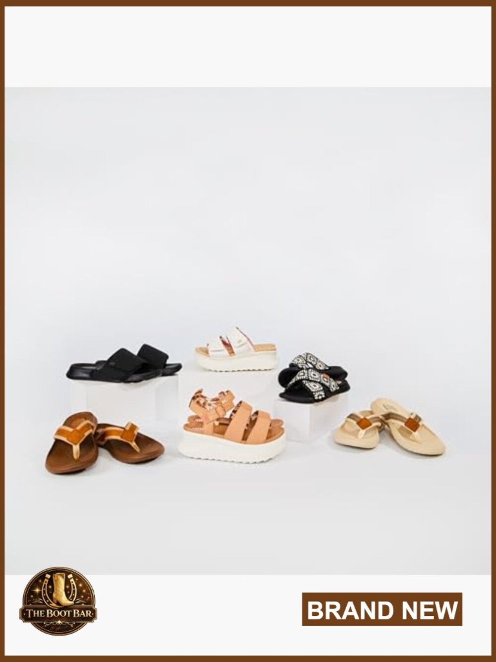 Platform Wedge Sandals with Adjustable Buckle - Lightweight EVA Footbed - Picture 4 of 7